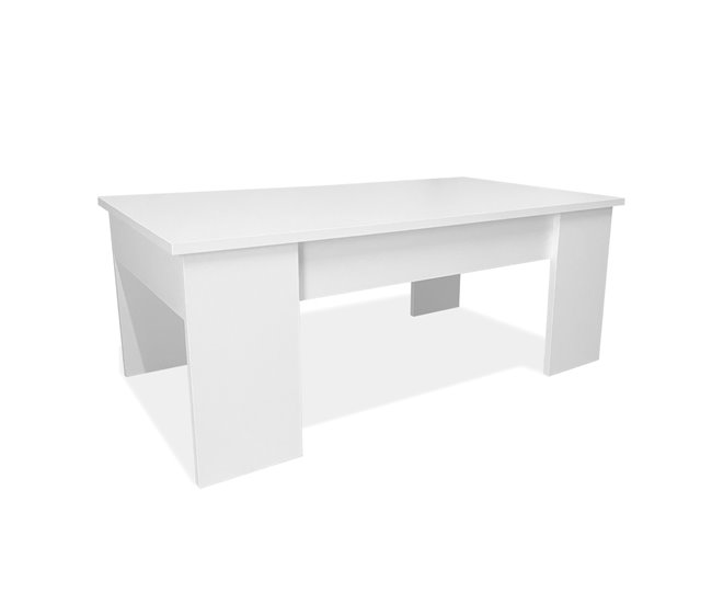 Mesa de Centro Elevable Nyana Home Diseño Moderno 90x50 Blanco
