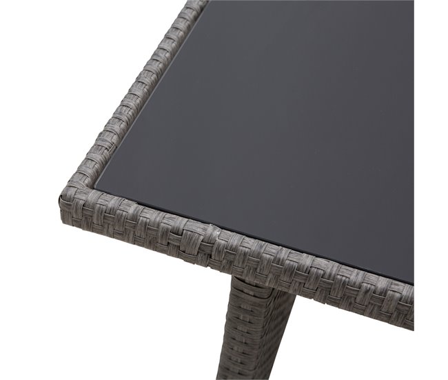 Conjunto 4 Piezas Muebles de Ratán Gris