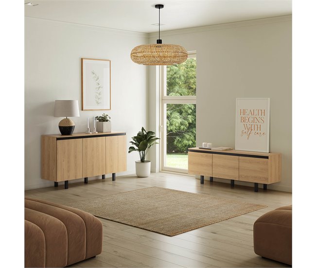 Mueble TV Molina 3 puertas Roble