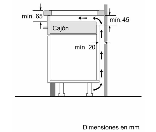 Placa de inducción BALAY 3EB865FR 3 zonas 60cm negro Negro