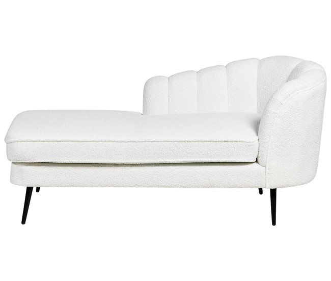 Beliani Chaise longue Bouclé ALLIER Beige