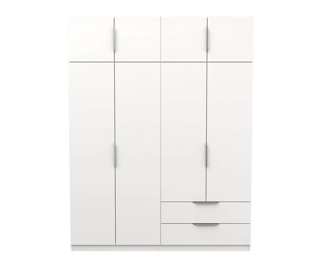 Armario Dormitorio Ghost 8 Puertas y 2 Cajones Blanco