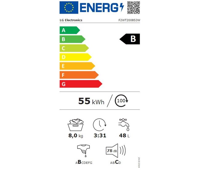 Lavadora carga frontal LG F2WT2008S3W 8kg 1200 RPM Blanco
