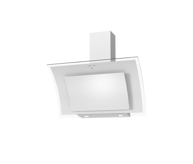 Campana decorativa de pared inclinada CORBERÓ NYASA Blanco