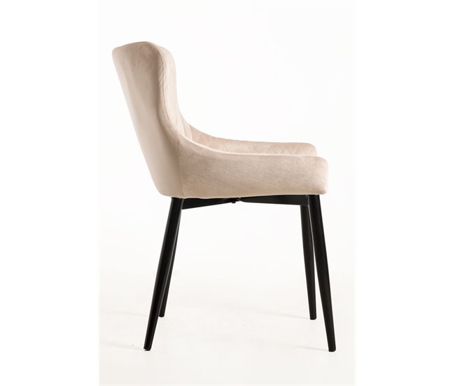 Silla Sanda Terciopelo Beige