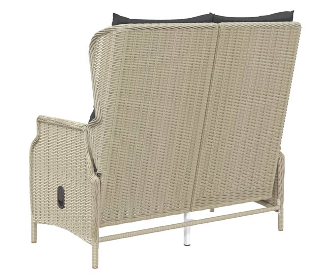 Banco De Jardín De 2 Plazas 112x84 Gris