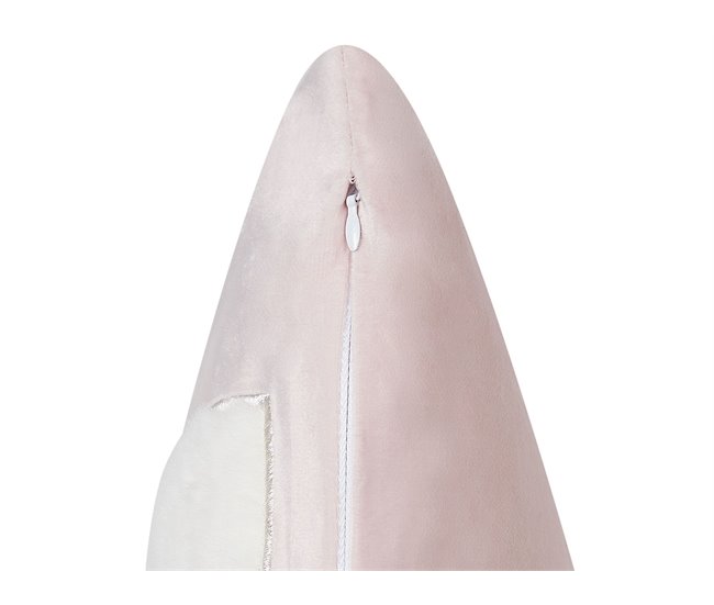 Beliani Cojín decorativo IBERIS Rosa