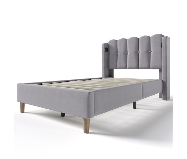 Camas individuales 103x208 Gris