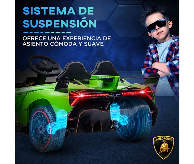 Coche Eléctrico PP, Metal HOMCOM Verde