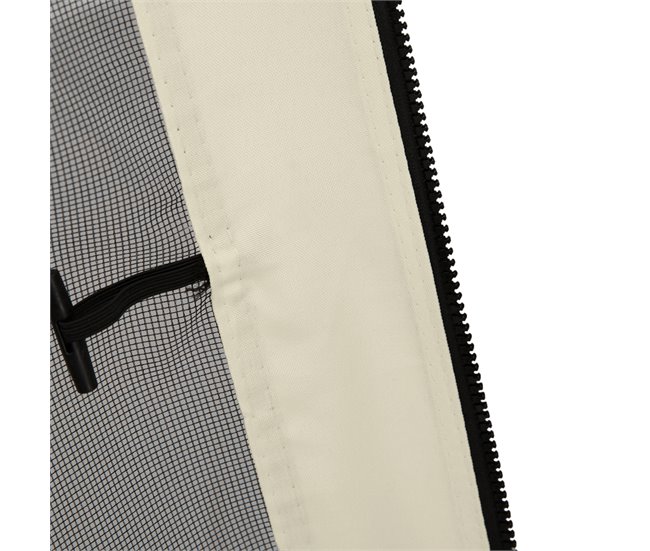 4 Paneles Laterales de Mosquitera para Carpa Poliéster, Nylon 302x0 Negro