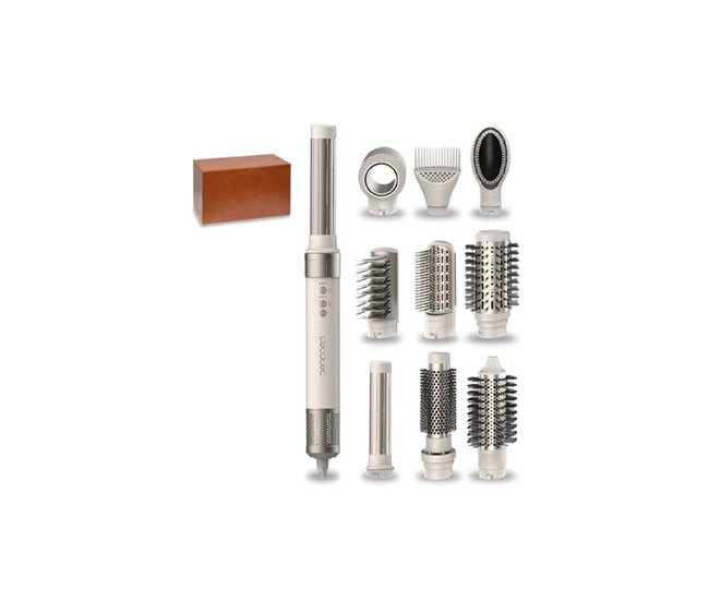 Cecotec Cepillo de aire Bamba CeramicCare 10in1 AirGlam Inox