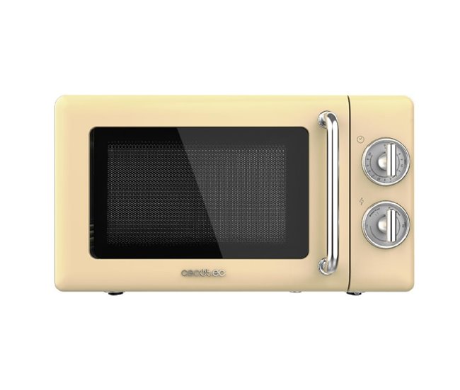Microondas Cecotec ProClean 3010 Retro 700W 20L diseño vintage Amarillo