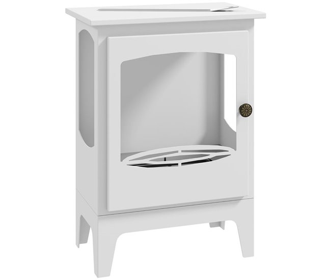 Chimenea de Etanol Acero, Acero inoxidable HOMCOM Blanco