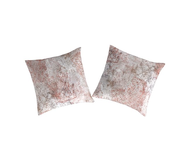 2 Fundas de almohada 100% algodón percal OBA Gris