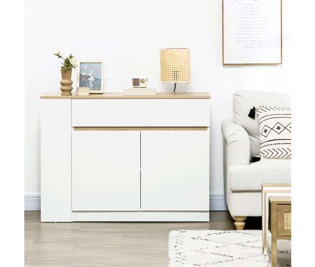 Aparador de Cocina Melamina de Madera HOMCOM, hogar - cocina Blanco