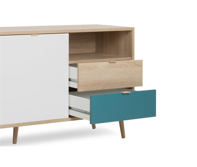 Aparador con 2 puertas y 2 cajones TILE Roble