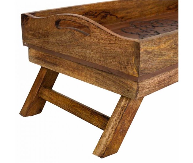 Bandeja de madera artesanal Marron