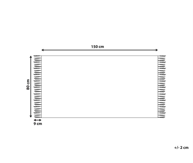 Beliani De pelo corto SILCHAR 80x150 Beige