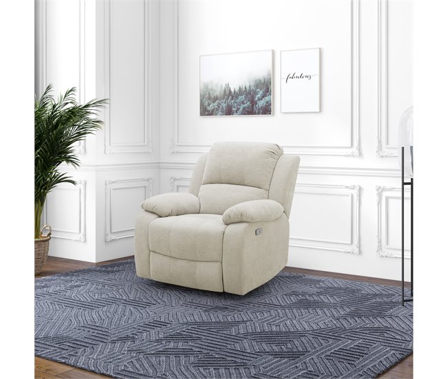 Sillón relax eléctrico RYAN Gris Claro