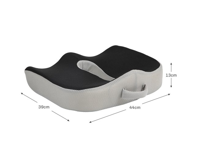 Cojín de Asiento Malla, Espuma Viscoelástica HOMCOM Negro