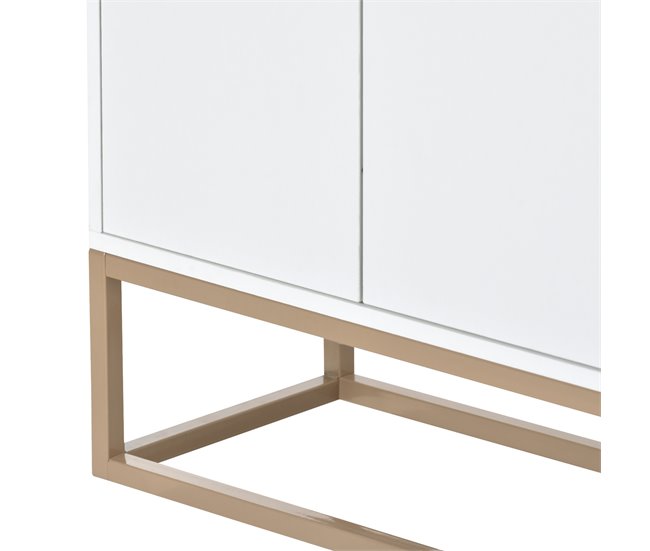 Aparador, 4 puertas, mueble comedor, comedor, sala, cocina 120 Blanco