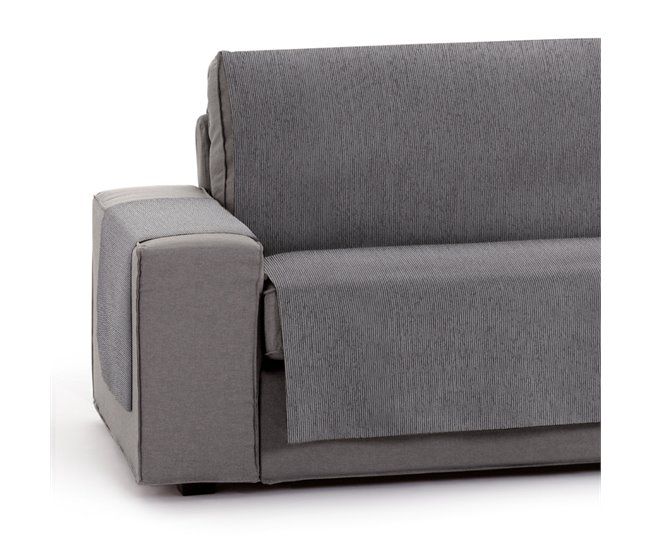 Vipalia Protector Cubre Sofá Sillón Liso. Modelo Chenilla Gris