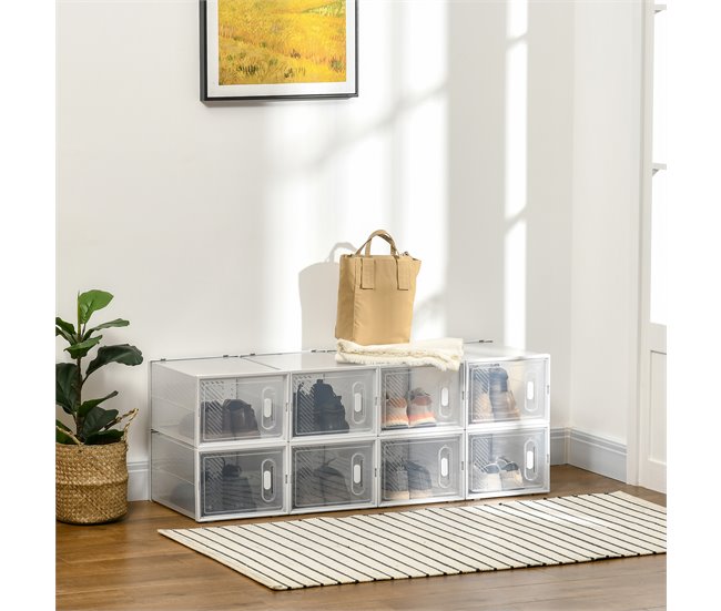 Armario Modular PP HOMCOM, hogar - muebles de recibidor 28 Blanco