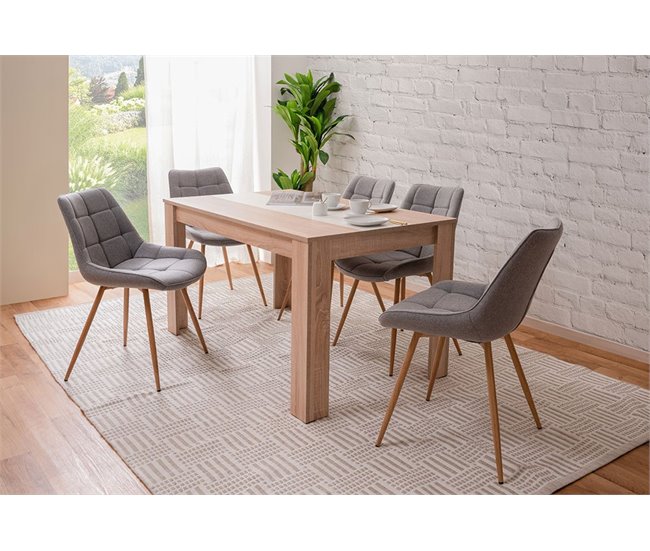 Mesa de comedor NICO II Blanco/ Madera