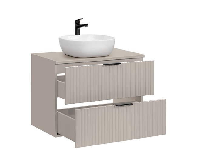 Conjunto mueble lavabo individual y columna Adriel Beige