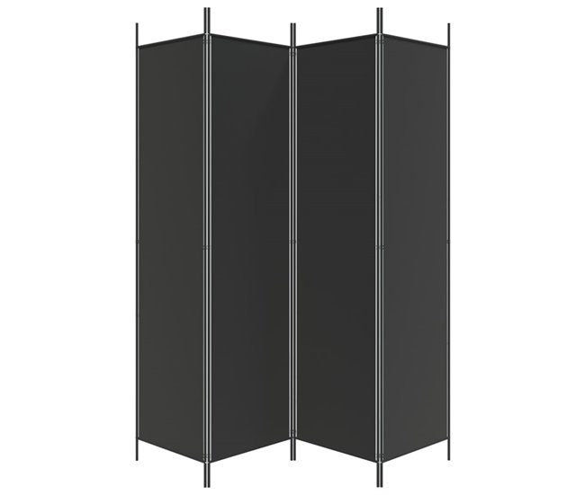 Biombo - Separador Divisor de 4 paneles Negro