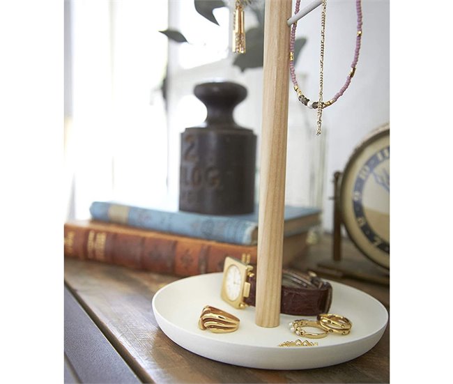 Árbol de joyas Blanco/ Madera