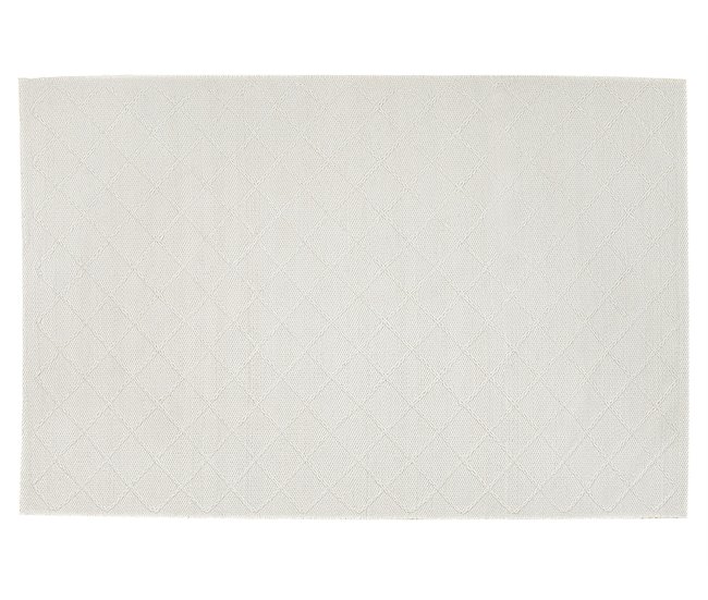 Beliani Alfombra de pelo corto ELLEK 140x200 Blanco/ Beige