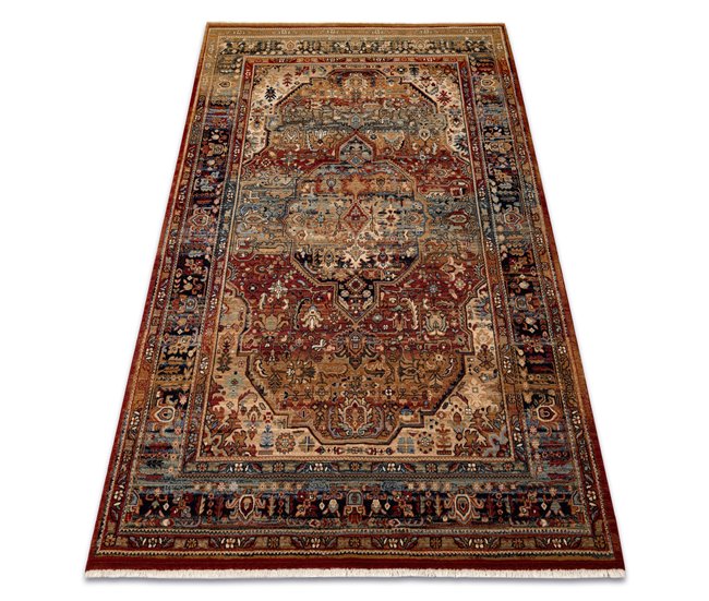 Alfombra KESHAN franjas Ornamento oriental 7518/53528 200x290 Marron