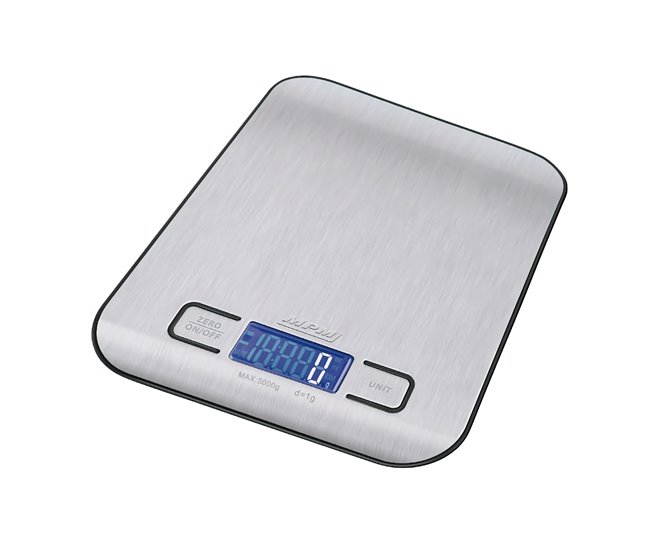 MPM MWK-02M Báscula de Cocina Digital Extraplana, Acero Inox