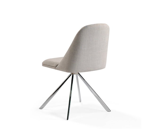 ANGEL CERDA Silla comedor giratoria acero Gris