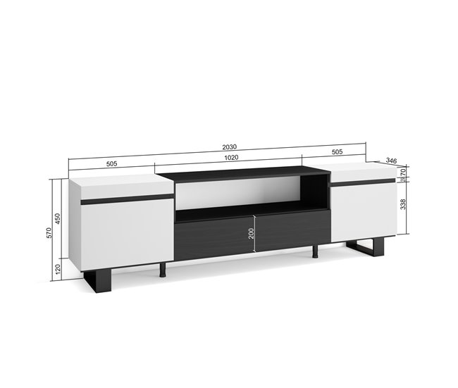 Mueble TV 200 Blanco