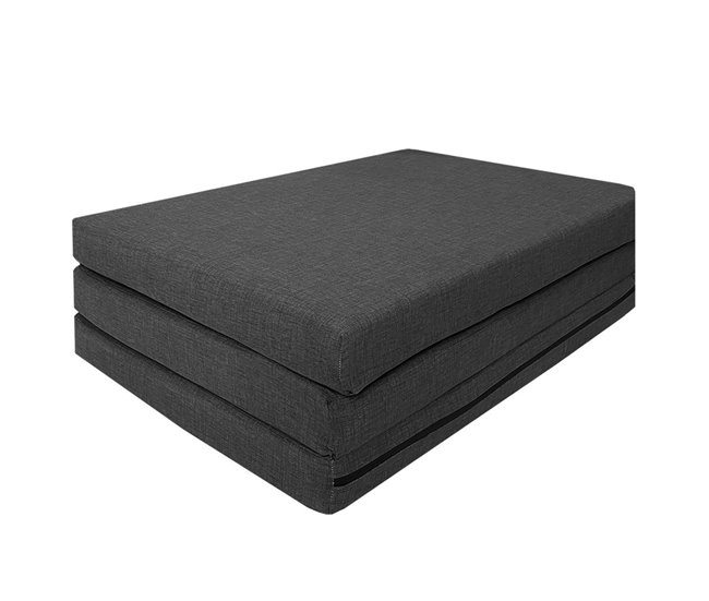 Acomoda Textil – Colchón Plegable con Espuma Alta Densidad. Gris
