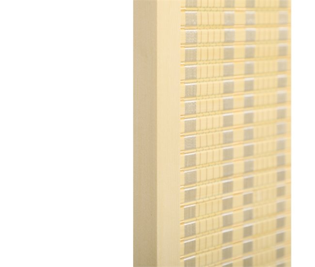 Biombo Separador Bambú, Algodón, Madera de Pino HOMCOM Marron