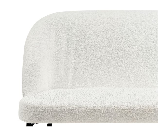 Beliani Sofá de 2 plazas Bouclé OSBY Blanco