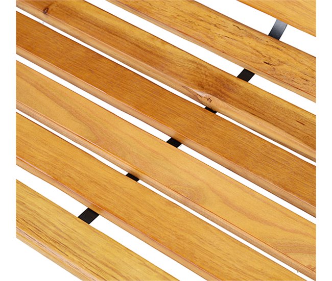 Banco de Jardín Acero, Madera de Pino Outsunny 122x60 Marron