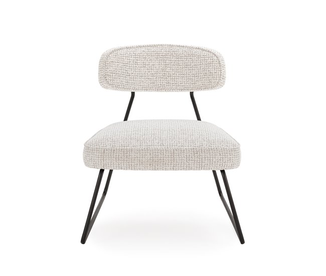 Sillón decorativo ELON Blanco/ Beige