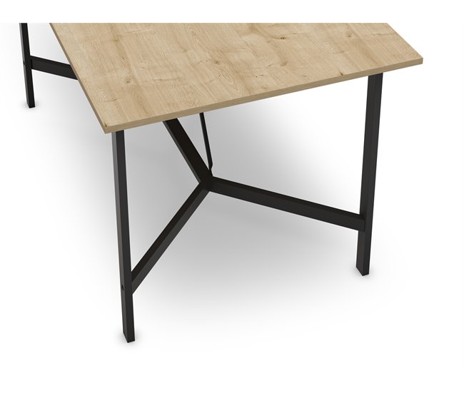 Mesa de comedor rectangular DALMA Roble