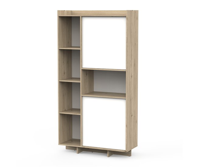 Vitrina 2 puertas y 4 estantes CLAP Roble