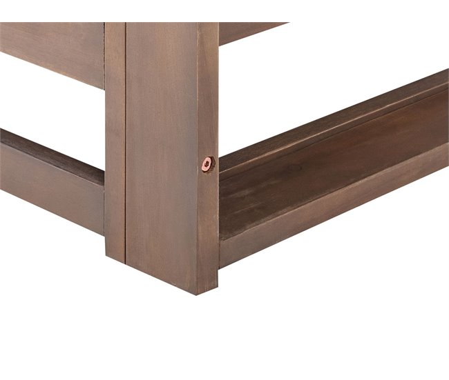 Beliani Sofá de jardín Madera de acacia con certificado FSC® TIMOR Madera Oscura