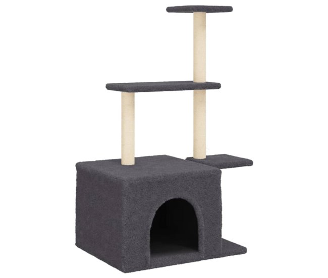 Árbol Para Gatos Gris Oscuro