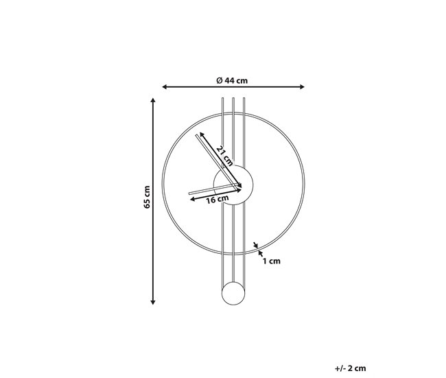 Beliani Reloj de pared ANNIVIERS Negro