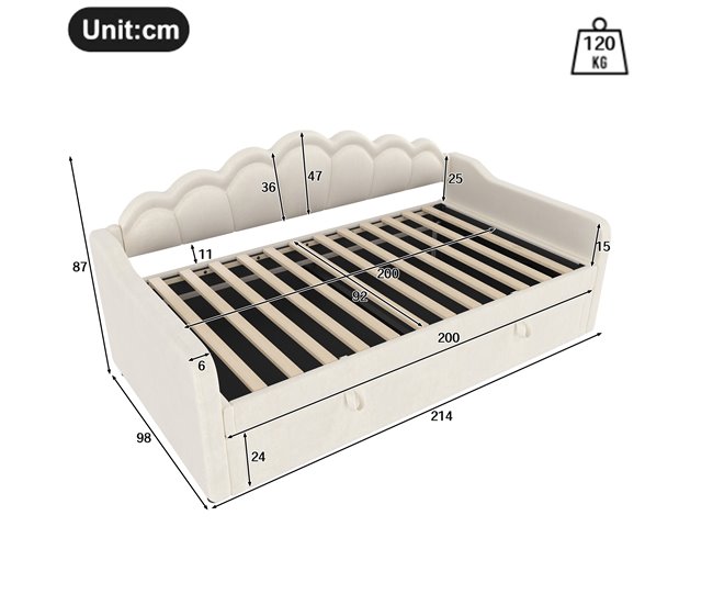 Camas nido 98x214 Beige