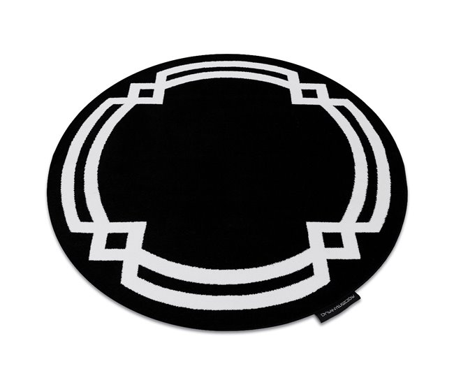 Alfombra HAMPTON Lux círculo 200x200 Negro
