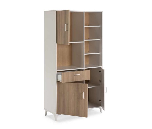 Buffet de cocina FRESH II. 3 Puertas. DMF. Roble/blanco Blanco/ Madera