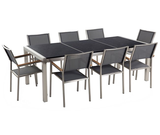 Beliani Conjunto de comedor GROSSETO Blanco